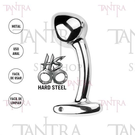 Plug anal metalico curvado Small